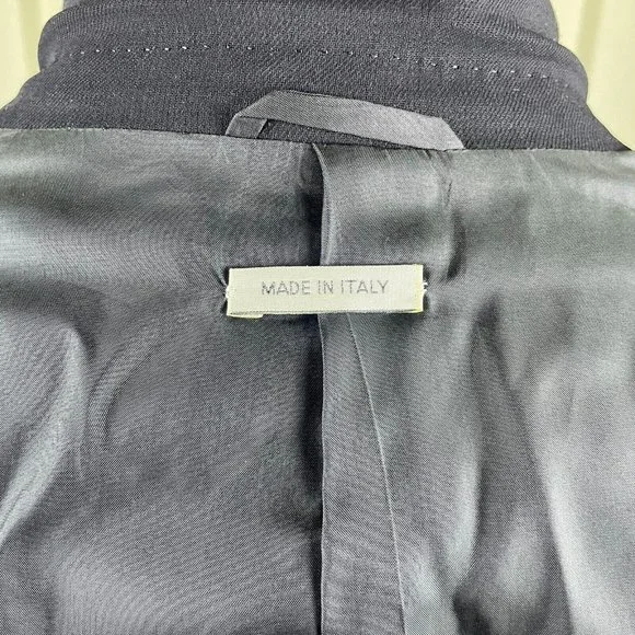 Vestimenta 2-Piece Suit Jacket Men's Size 40R Black Wool with Vest Made in Italy
